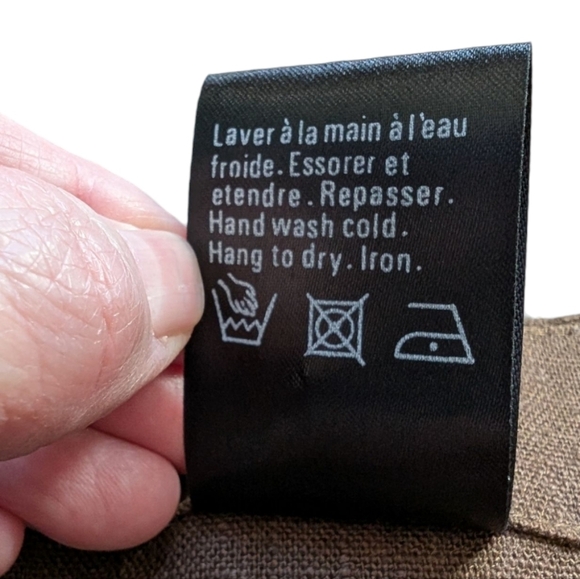 Kaliyana Jacket Womens L Lagenlook Mature Chocolate Brown Linen Assymmetric - Picture 11 of 13